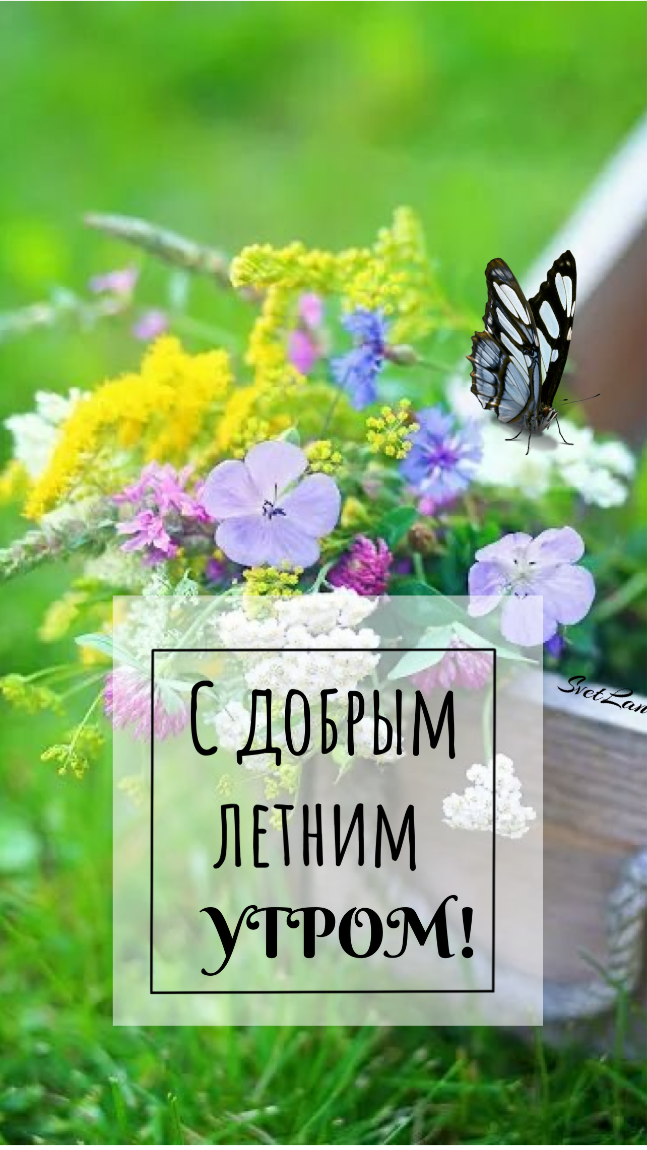 Открытки с прекрасным летним днем с цветами - подборка (1)