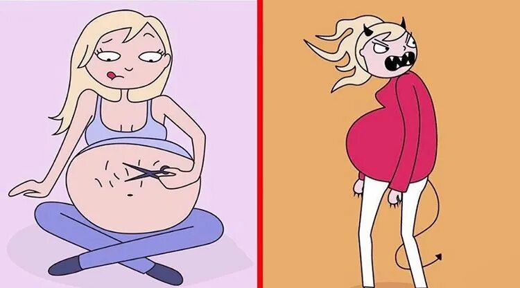 Смешные и прикольные картинки про беременность 4