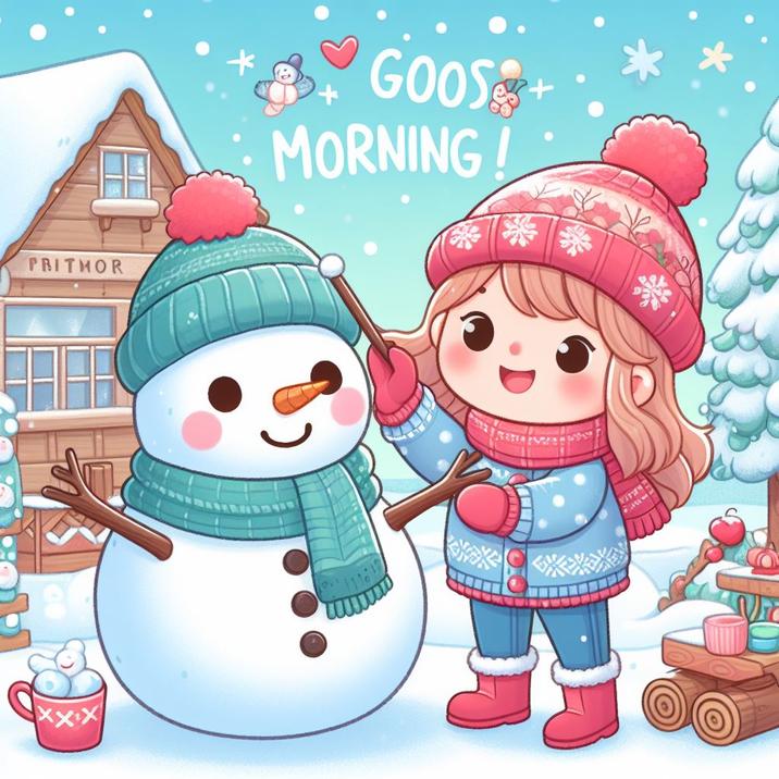 Доброе утро Зима для подруги в картинках 10
