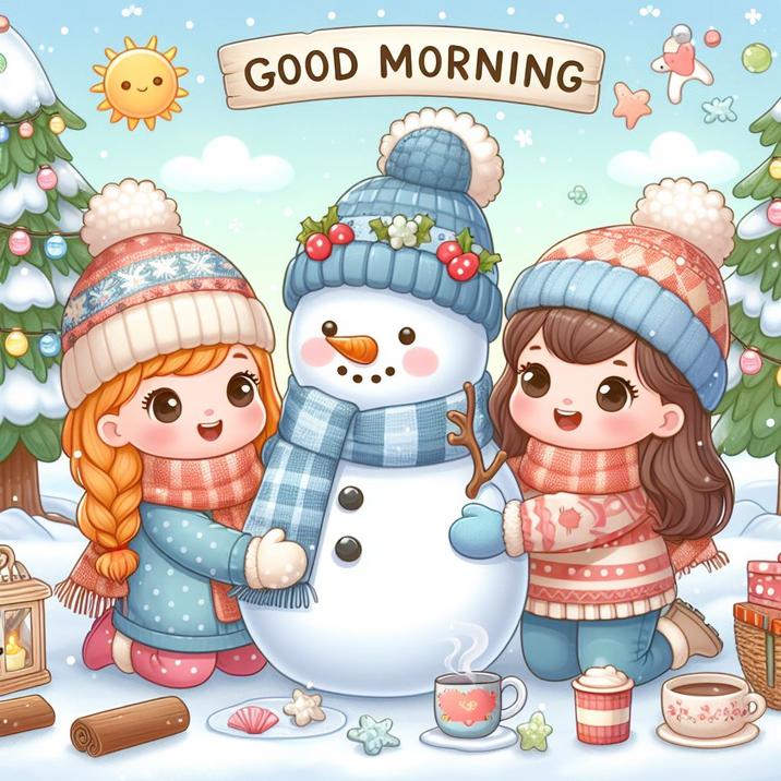 Доброе утро Зима для подруги в картинках 11