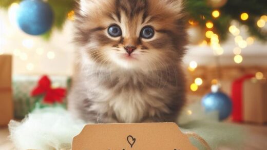 Милые открытки котенок с добрым утром   сборка 2024 за зиму 28