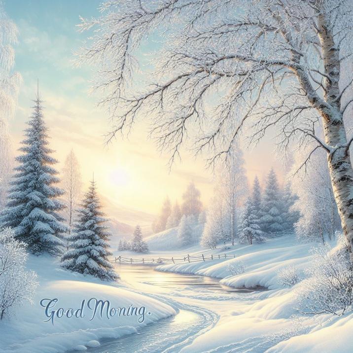 Свежие открытки живые с добрым утром Зима 18