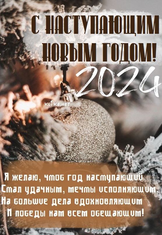 Шуточные открытки в стихах с новым годом 2024 07