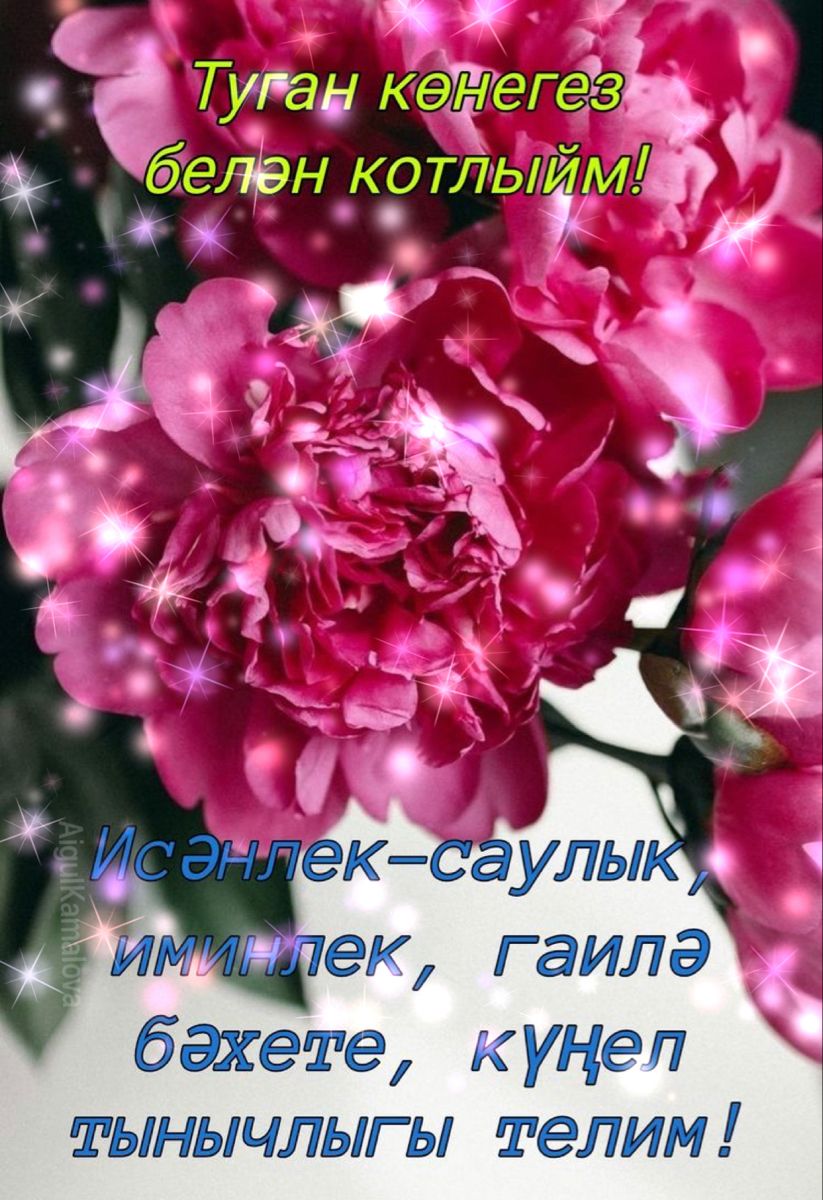 Татарские открытки С Днем Рождения сестренке (13)
